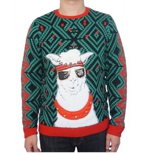 Jolly Sweaters Jingle Bell Llama Ugly Christmas Sweater XXL NWT